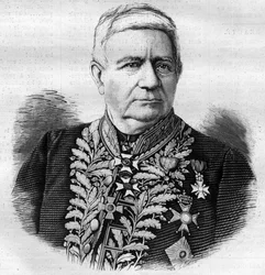 Charles Joseph Pascal de Luesemans (1808-1882) belga politikus portréja - 1882-es metszet