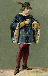 VI. Károly (1368-1422), francia király portréja.