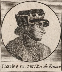 VI. Károly (1368-1422), francia király portréja – VI. KÁROLY (1368-1422) francia király