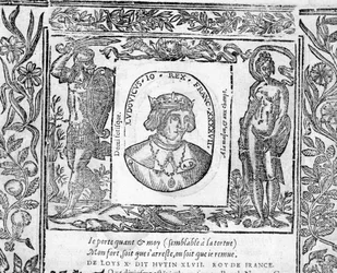 X. Le Hutin Károly, 1314 és 1316 közötti francia király portréja.