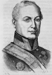 Radetzky József gróf (1766 - 1858) portréja. század végi metszet a „Histoire de France”-ban, H. Martin.