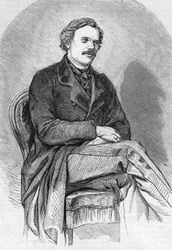 Daniel Dunglas Home (1833-1886) portréja, közepesen tartan.