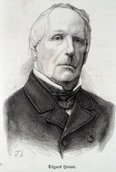 Edgar (Edgard) Quinet francia történész portréja (1803-1875)