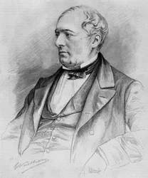 Edouard Charton festő, 1890-ben elhunyt portréja.