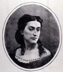 Erminia Frezzolini portréja. Olasz szoprán (1818-1884).
