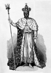 Faustin Soulouque (1782-1867) portréja I. Faustin, Haiti császára 1847 és 1859 között, 1856-os metszet