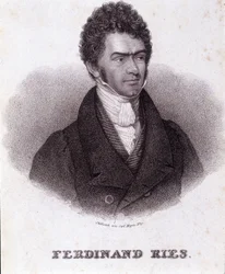Ferdinand Ries (1784-1838) német zeneszerző és zongoraművész portréja. századi metszet.