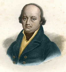 Franz-Joseph Gall (Franz Joseph) (1758 - 1828) német orvos portréja, metszet a XIX.