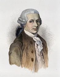 Franz Joseph Haydn (1732-1809) zeneszerző portréja.- metszet
