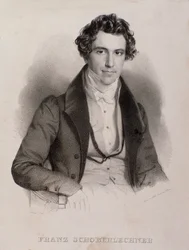 Franz Schoberlechner portréja (metszet