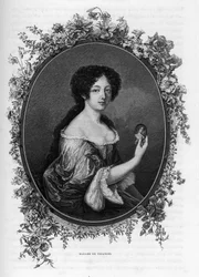 Gabrielle de Rochechouart de Mortemart, de Thianges márkiné (1633-1693), francia arisztokrata portréja – Első íróink 1862-es metszete „A világ királynői” című művében. A könyv J. G. D. ARMENGAUD irányítása alatt jelent meg.