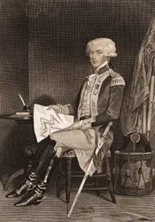 La Fayette (Lafayette) tábornok (1757-1834) portréja.
