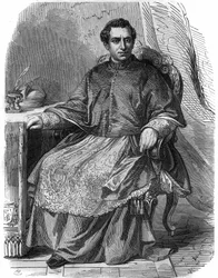 Giacomo Antonelli (1808-1878), olasz bíboros és a pápai kormány államtitkárának portréja.