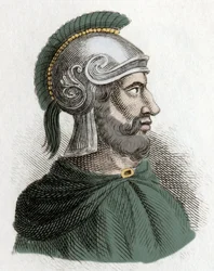 Hamilcar Barca (vagy Barcas) (körülbelül i. e. 275-228), államférfi és karthágói hadvezér, a barkida dinasztia alapítója és Hannibál apja portréja. 19. századi metszet.