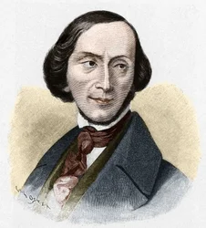 Hans Christian Andersen (1805-1875) dán író portréja.