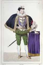 III. Henrik (1551-1589), francia király portréja. 1830-as metszet
