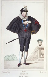 Henrik (1551-1589), francia király portréja. 1830-as metszet