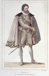 IV. Henrik (1553-1610), francia király portréja, 1830-as metszet