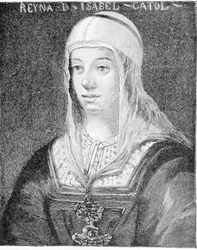 I. Katolikus Izabella (1451-1504), kasztíliai királynő portréja.