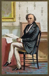 Jakob Liebmann Meyerbeer (1791-1864) német zeneszerző portréja.