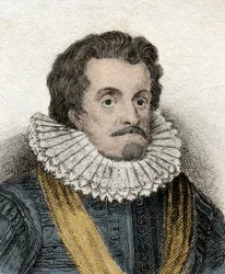 I. Jakab (James 1st Stuart) (1566-1625), Anglia és Írország királyának (vagy VI. Jakab (vagy VI. Jakab), Skót királynak) portréja A XIX. századi metszet.