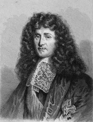 Jean Baptiste (Jean-Baptiste) Colbert (1619-1683) francia politikus portréja - Lavallée „Histoire des Français”-jában, metszet, sd.