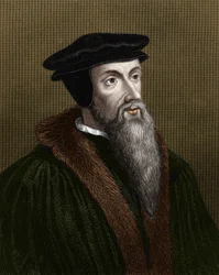 Jean Calvin (1509-1564) francia vallási reformátor és író portréja.