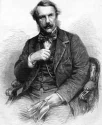 John Laird Mair Lawrence portréja. brit adminisztrátor (1811-1879). angol India kormányzója; Metszet 1864.