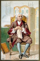 John Locke (1632-1704) angol filozófus portréja. 19. századi kromolitográfia.