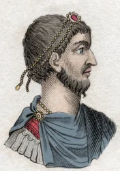 Hitehagyott Julianus portréja (Flavius Claudius Julianus (331-363), római császár. XIX. századi metszet.