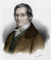Louis-Joseph Gay-Lussac (Louis Joseph Gay Lussac) (1778-1850) francia fizikus és kémikus portréja. századi metszet.