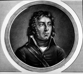 Louis Charles Antoine Desaix de Veygoux (1768-1800), francia tábornok portréja. „A francia forradalom történelmi képeinek teljes gyűjteménye, három kötetben.” 1804.