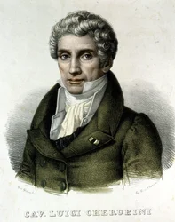 Luigi Cherubini (1760-1842) olasz zeneszerző portréja.