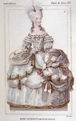 Marie Antoinette (1755-1793) portréja, vésett 1830