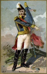 Michel Ney, Elchingen hercegének, Moszkova hercegének (1769-1815), Franciaország marsalljának portréja. századi kromolitográfiája.