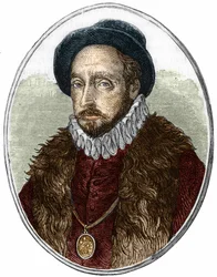 Michel de Montaigne (1533-1592) francia író portréja.