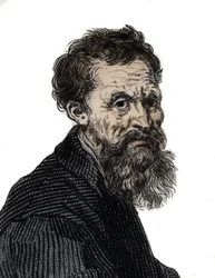 Michelangelo Buonarroti olasz szobrász portréja - Michelangelo Buonarroti portréja dit Michel Ange (Michelangelo vagy Michelangelo