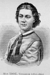 Tinné utazó kisasszony portréja (1835 - 1869) - grav. 19. század