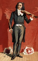 Nicolo Paganini (1782-1840) olasz hegedűművész portréja.