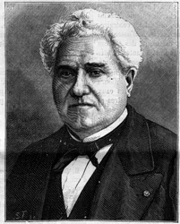 Paul Gervais (1816-1879) francia zoológus és paleontológus portréja. Metszet a "" La Nature"-be