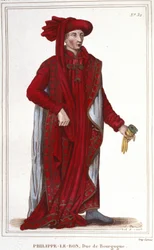 III. Jó Fülöp (1396-1467) portréja, Burgundia hercege, 1830-as metszet