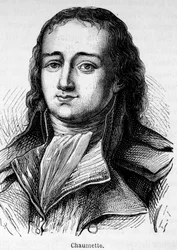 Pierre Gaspard Chaumette (1763-1794), francia politikus, a Cordeliers Club tagja és ügyész – a Párizsi Insurrectional Commune szindikájának portréja... Letartóztatták és a szélsőségesekkel együtt guillotinálták.