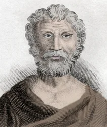 Quintus Junius Rusticus (kb. 100-170 körül), sztoicista filozófus portréja. századi metszet.