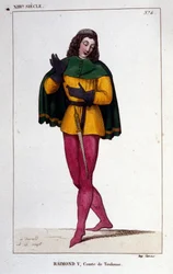 V. Raymond, Toulouse grófjának portréja (kb. 1134-1194).