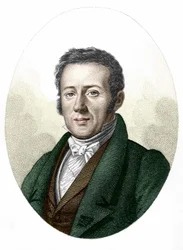 René Primrose Lesson (1794-1849) természettudós és biológus portréja.