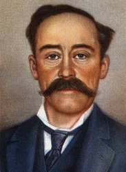 Robert Edwin Peary amerikai sarkkutató portréja.
