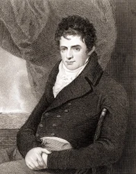 Robert Fulton (1765-1815), amerikai hajóépítő szerelő (Nautilus) portréja. századi metszet.
