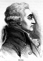 Romain Deseze vagy De Seze (1748-1828), XVI. Lajos ügyvédjének portréja a tárgyalása alatt.