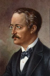 Rudolf Diesel német mérnök portréja, 20. század (kromo)