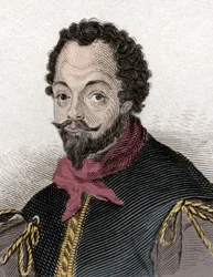 Sir Francis Drake (1540-1596) angol magántulajdonos és navigátor portréja. századi metszet.